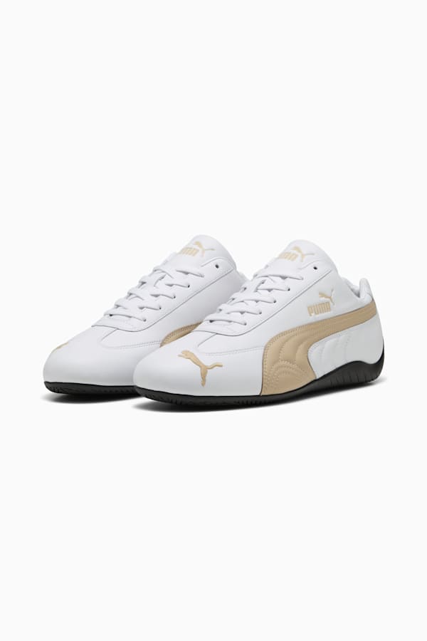 Speedcat Leather Sneakers Unisex, PUMA White-Toasted Almond, extralarge