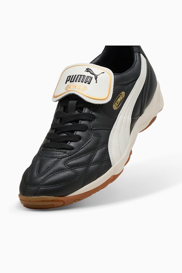 King Indoor Sneakers Unisex, PUMA Black-Warm White, extralarge