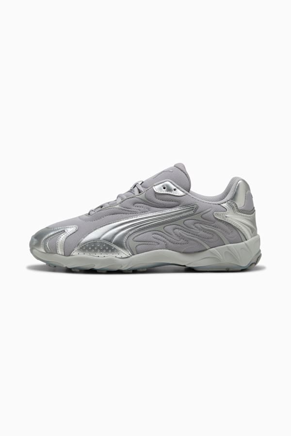 Inhale Metallic Sneakers Unisex, Glacial Gray- Team Silver, extralarge