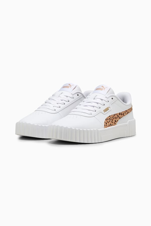 Carina 3.0 Animal Sneakers Youth, PUMA White-Light Sand-PUMA Gold, extralarge-GBR