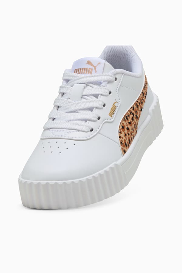 Carina 3.0 Animal Sneakers Kids, PUMA White-Light Sand-PUMA Gold, extralarge-GBR