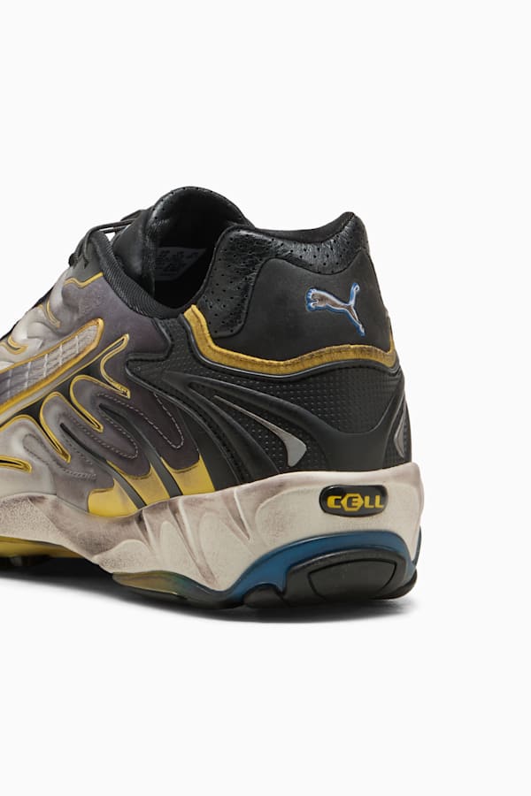 A$AP ROCKY x PUMA Inhale Distressed Neoprene Sneakers Unisex, Warm White-PUMA Black-Pelé Yellow, extralarge