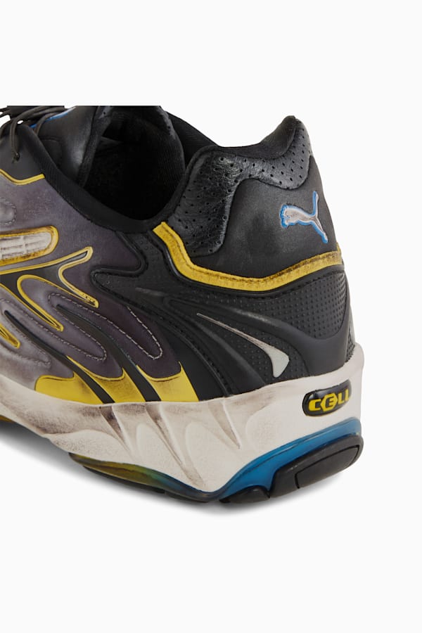 A$AP ROCKY x PUMA Inhale Distressed Neoprene Sneakers Unisex, Warm White-PUMA Black-Pelé Yellow, extralarge