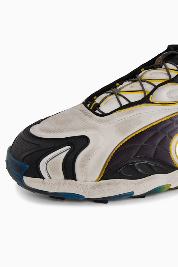 A$AP ROCKY x PUMA Inhale Distressed Neoprene Sneakers Unisex, Warm White-PUMA Black-Pelé Yellow, extralarge