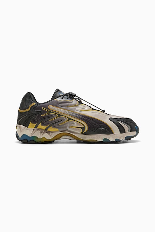 A$AP ROCKY x PUMA Inhale Distressed Neoprene Sneakers Unisex, Warm White-PUMA Black-Pelé Yellow, extralarge