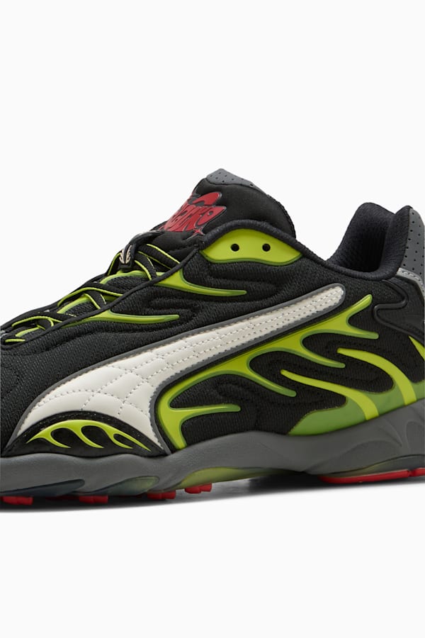 A$AP ROCKY x PUMA Inhale Mesh Sneakers, PUMA Black-Warm White-Lime Pow, extralarge