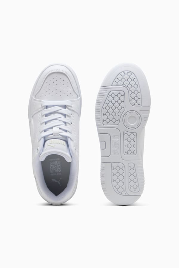 Rebound Femme Low Sneakers Women, PUMA White-Vapor Gray, extralarge-GBR