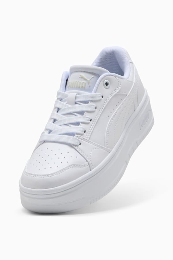 Rebound Femme Low Sneakers Women, PUMA White-Vapor Gray, extralarge-GBR