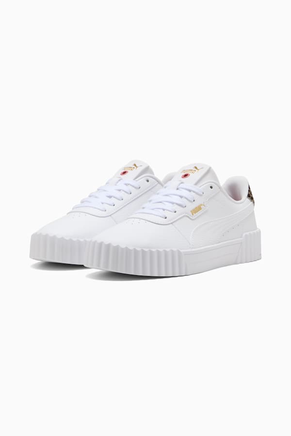Carina 3.0 Animal Flair Sneakers Women, PUMA White-PUMA Gold, extralarge-GBR