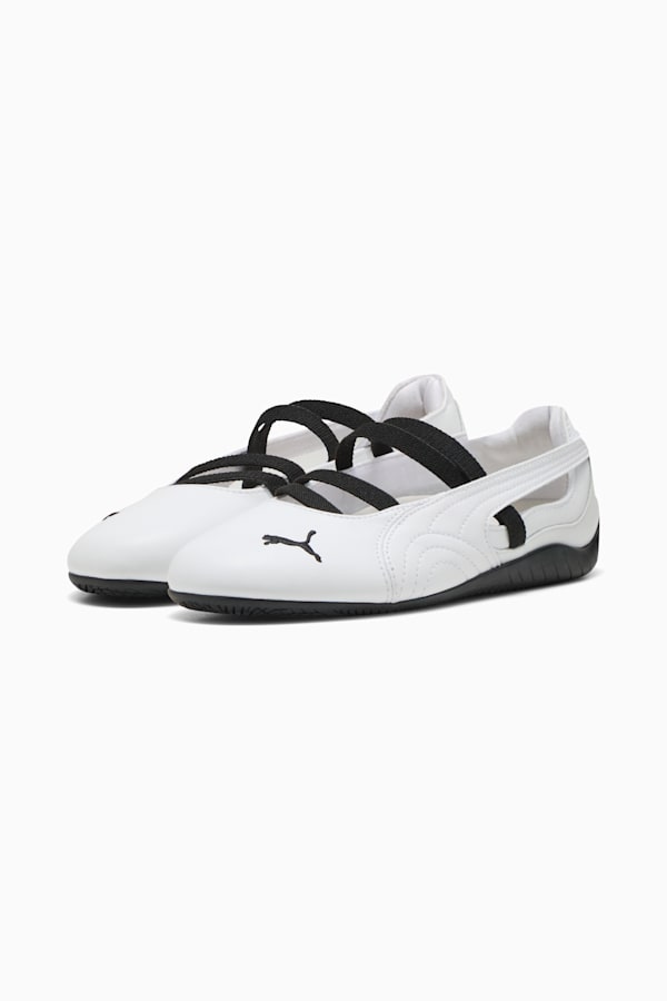 Speedcat Ballet Leather Shoes Women, PUMA White-PUMA White-PUMA Black, extralarge