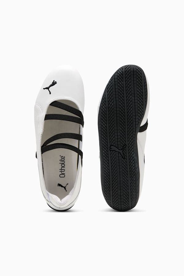 Speedcat Ballet Leather Shoes Women, PUMA White-PUMA White-PUMA Black, extralarge