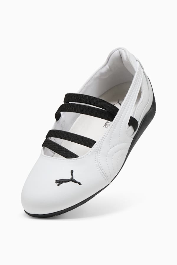 Speedcat Ballet Leather Shoes Women, PUMA White-PUMA White-PUMA Black, extralarge