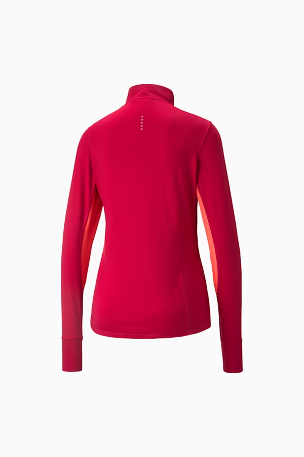 Favourite Quarter-Zip Women's Running Pullover, Persian Red-Sunblaze, extralarge