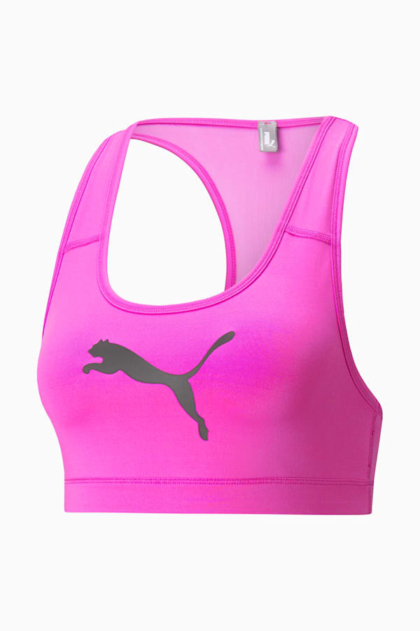 Mid Impact 4Keeps Training Bra, Deep Orchid-Puma Black-CAT, extralarge