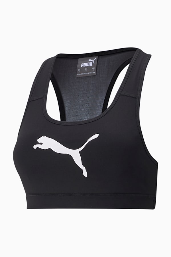 Mid Impact 4Keeps Training Bra, Puma Black-white BIG CAT, extralarge