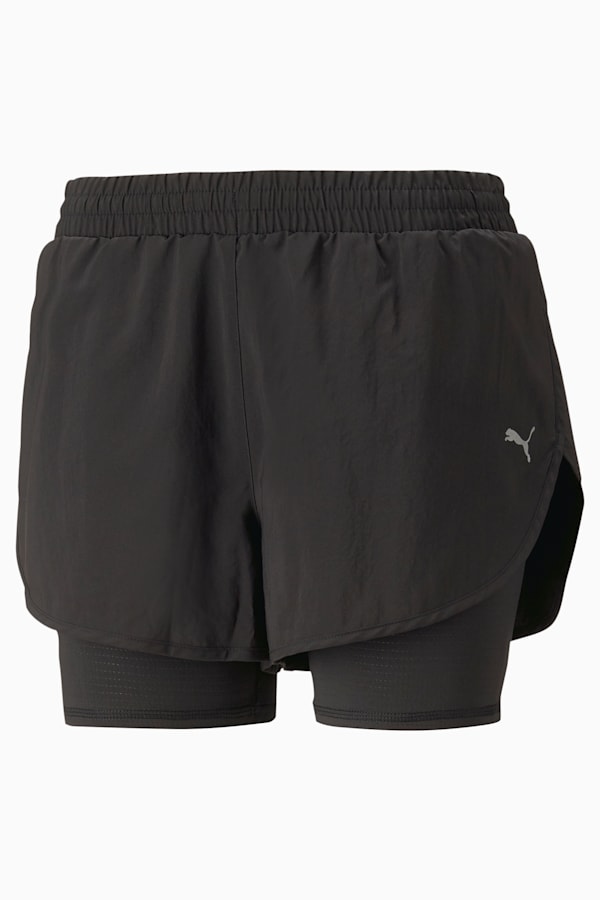 Run Favourite Woven 2-in-1 Running Shorts Women, PUMA Black, extralarge