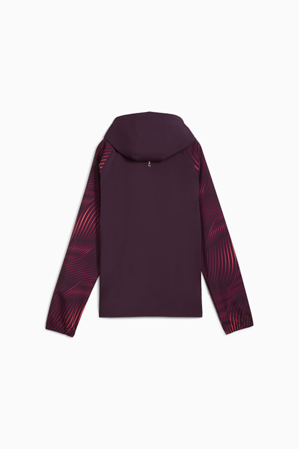 Favourite Velocity Printed Woven Running Jacket Women, Midnight Plum-AOP, extralarge