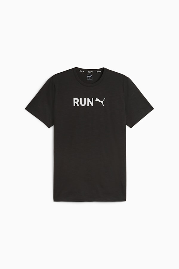 RUN PUMA Men's Training Tee, PUMA Black-white graphic, extralarge-GBR