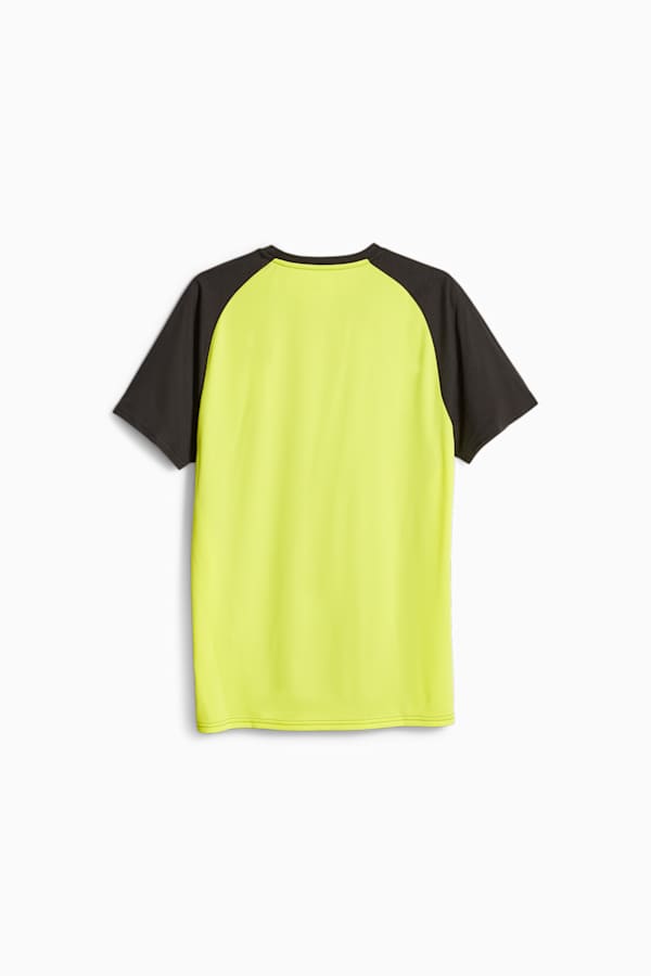 PUMA FIT Men's Triblend Training Tee, PUMA Black-Yellow Burst, extralarge