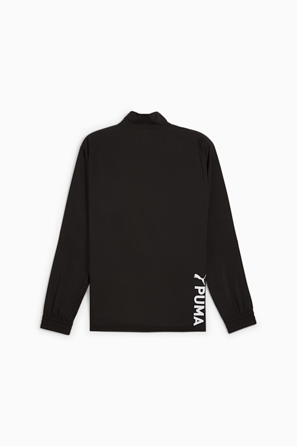 PUMA Fit Woven Men's Quarter Zip Sweater, PUMA Black, extralarge-GBR
