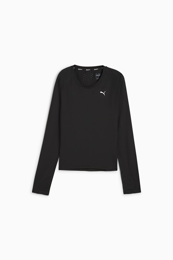 RUN CLOUDSPUN Long Sleeve Women's Running Top, PUMA Black, extralarge