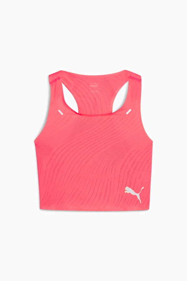 RUN ULTRASPUN Women's Running Crop Top, Sunset Glow-Fireglow, extralarge-GBR