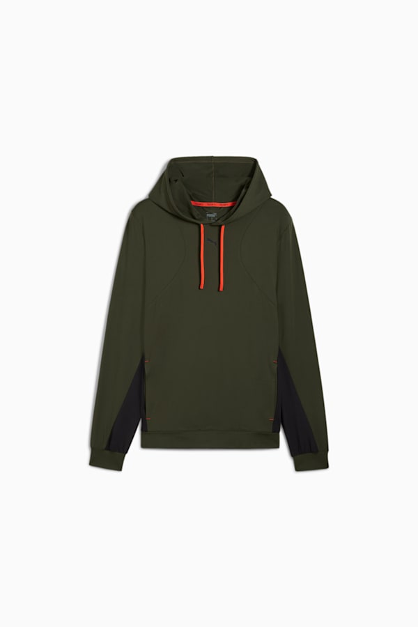 CLOUDSPUN Hoodie Men, Dark Olive-PUMA Black, extralarge-GBR