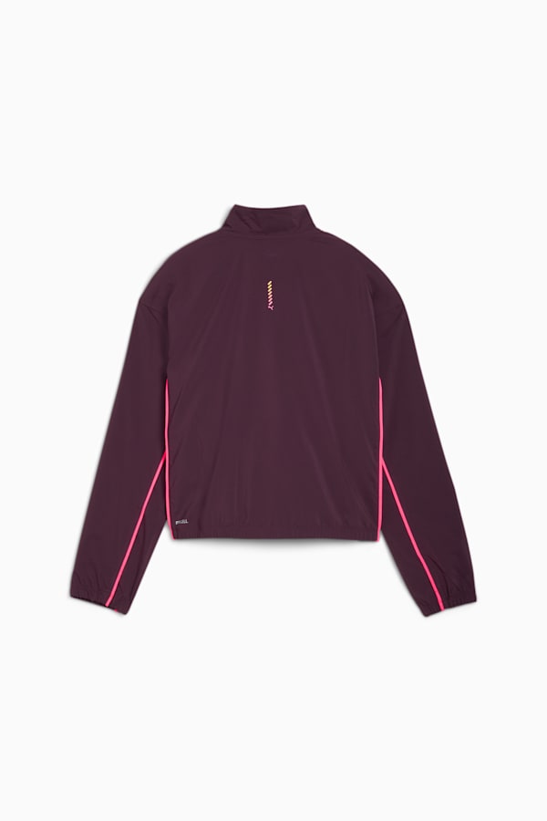 Run For Her Woven Half-Zip Women, Midnight Plum-Sunset Glow, extralarge