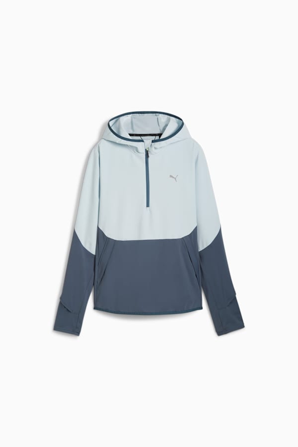 SEASONS Hybrid Half Zip Women, Gray Skies, extralarge