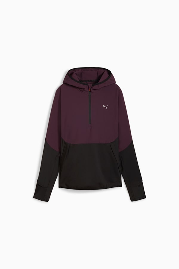 SEASONS Hybrid Half Zip Women, PUMA Black-Midnight Plum, extralarge-GBR