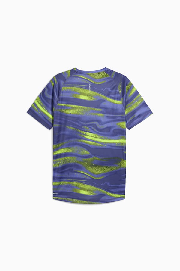 VELOCITY All-Over Print Running Tee Men, Blue Crystal, extralarge