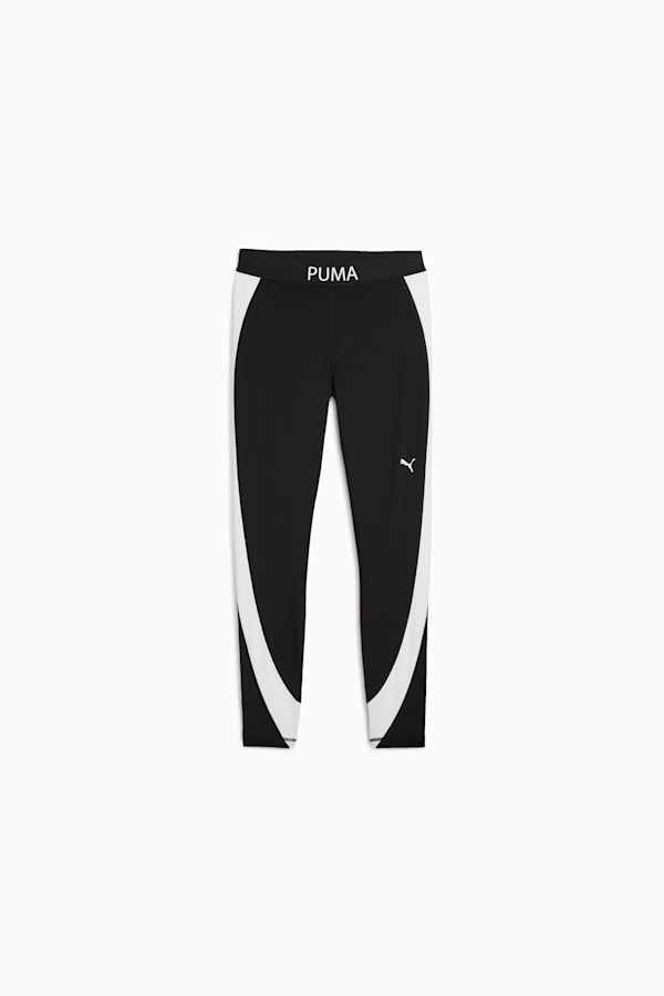 PUMA STRONG High-Waisted 7/8 Colour Block Tights Women, PUMA Black, extralarge