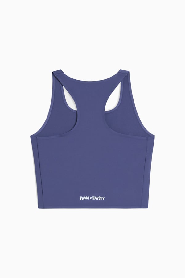 PUMA x SAYSKY Running Crop Top Women, Blue Crystal, extralarge