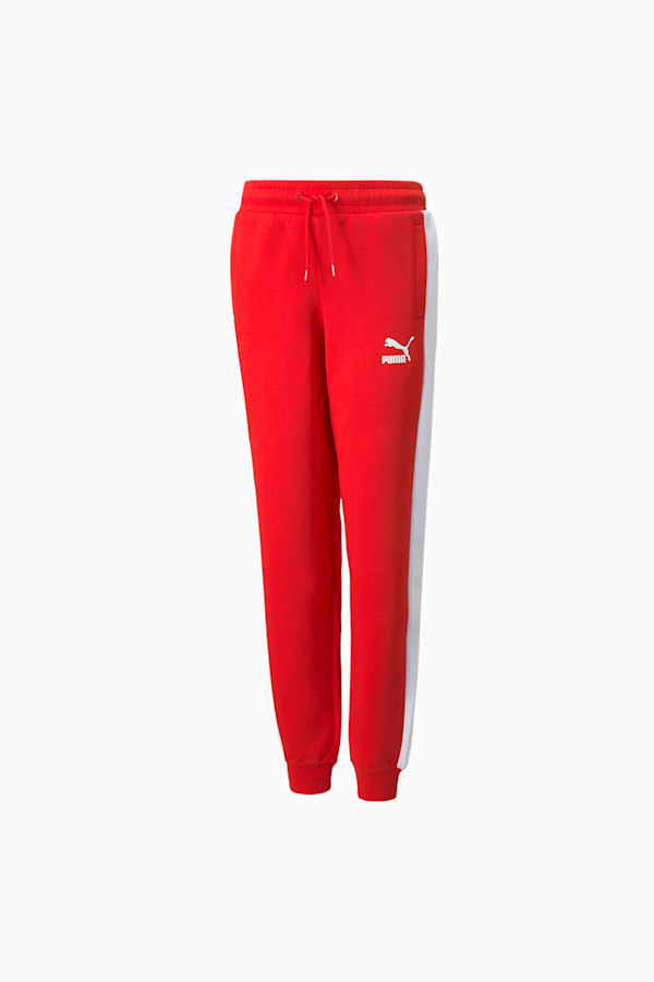 Iconic T7 Youth Track Pants, High Risk Red, extralarge