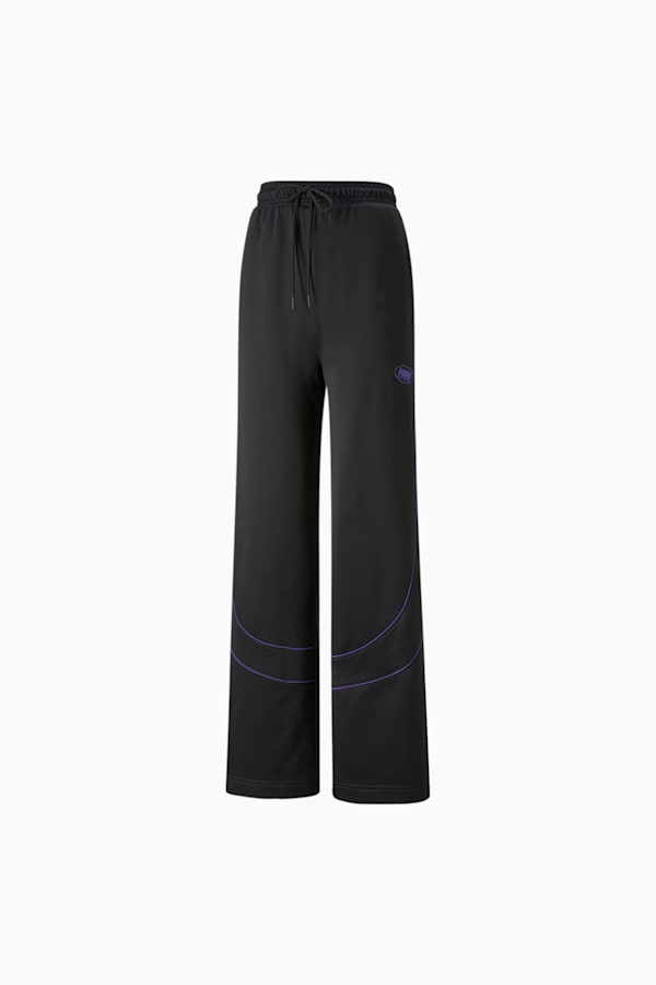 PUMA x PERKS AND MINI Wide Leg Pants Women, Puma Black, extralarge-DFA