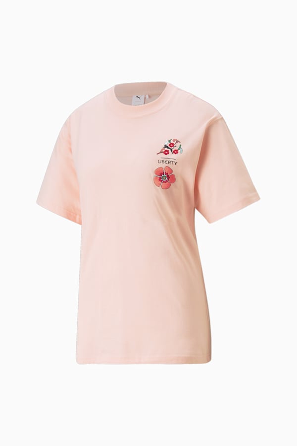 PUMA x LIBERTY Graphic Tee Women, Rose Dust, extralarge