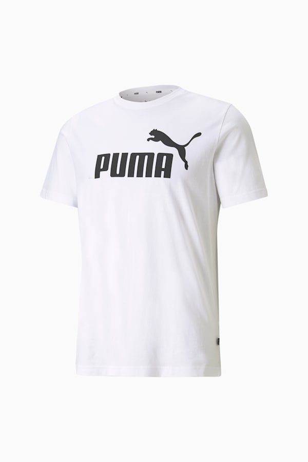 Essentials Logo Tee Men, Puma White, extralarge