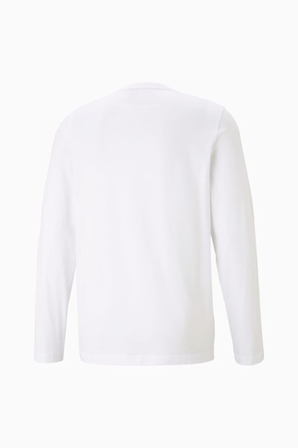 Essentials Long Sleeve Tee Men, Puma White, extralarge