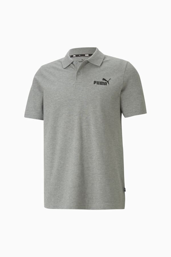 Essentials Pique Polo Shirt Men, Medium Gray Heather, extralarge