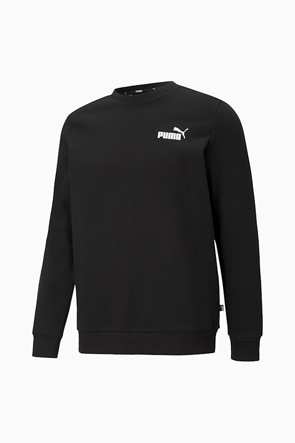 Essentials Small Logo Crew Neck Sweatshirt Men, Puma Black, extralarge