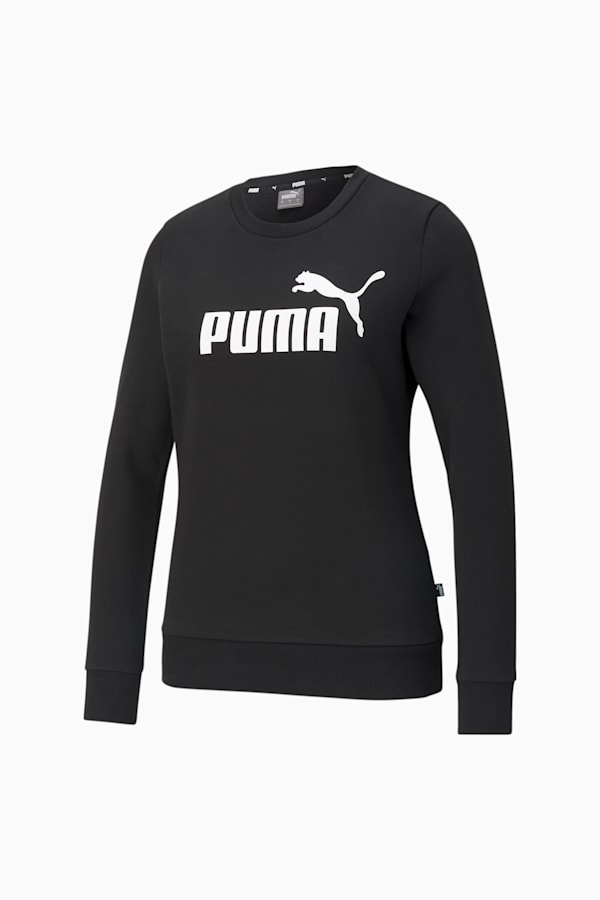 Essentials Logo Crew Neck Sweater Women, Puma Black, extralarge