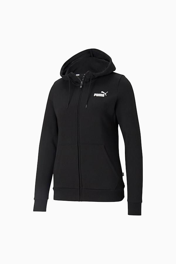 Essentials Full-Zip Hoodie Women, Puma Black, extralarge