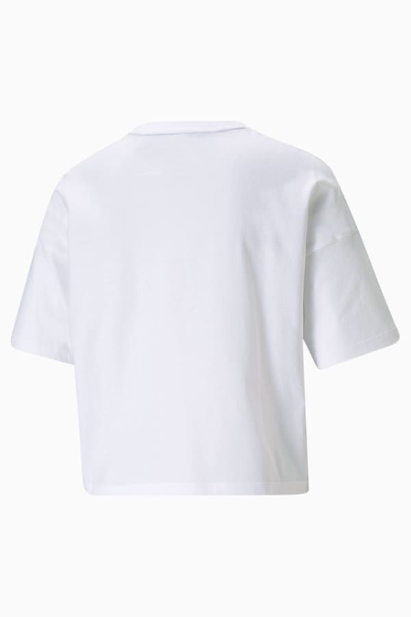 Essentials Logo Cropped Tee Women, Puma White, extralarge