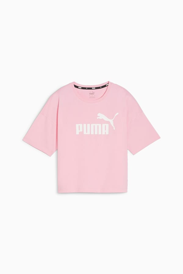 Essentials Logo Cropped Tee Women, Pink Lilac, extralarge
