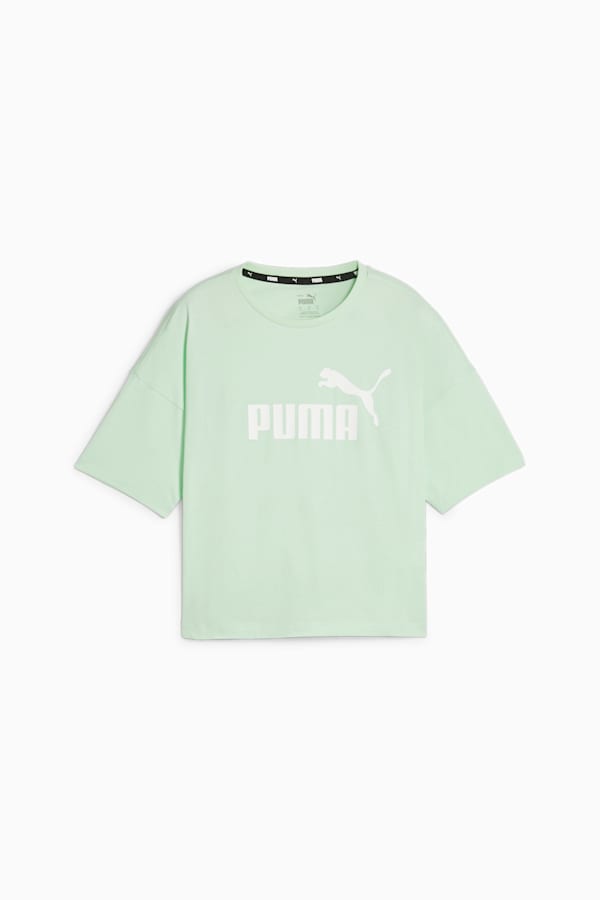 Essentials Logo Cropped Tee Women, Fresh Mint, extralarge