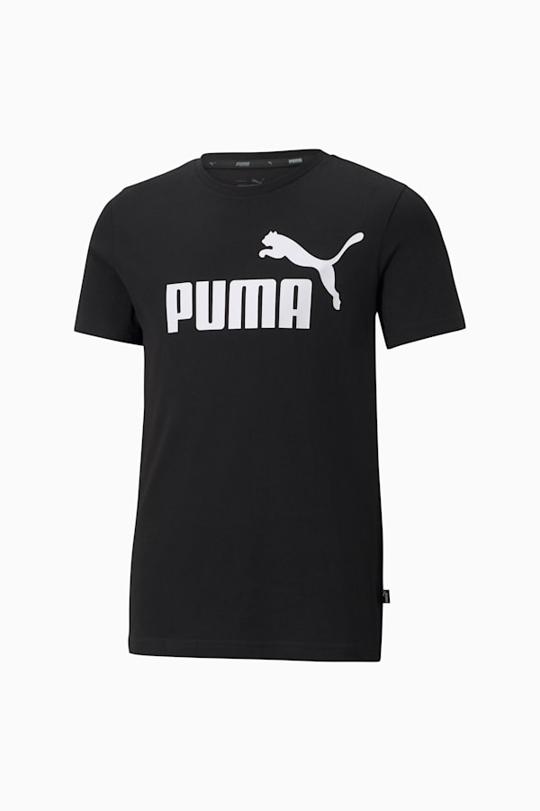 Essentials Logo Tee Youth, Puma Black, extralarge