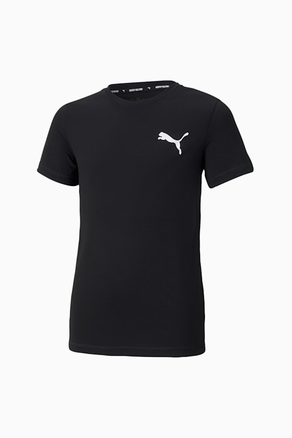 Active Small Logo Tee Youth, Puma Black, extralarge