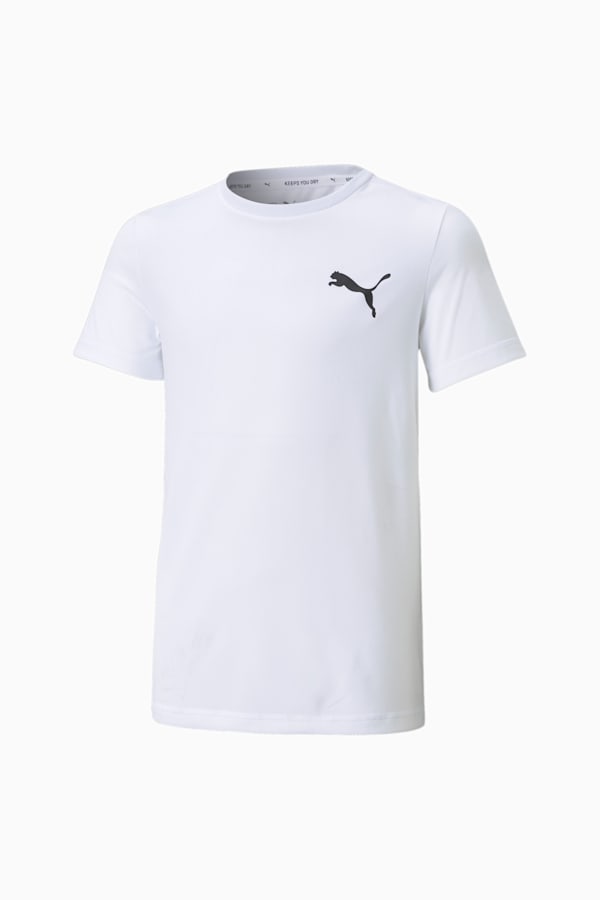 Active Small Logo Tee Youth, Puma White, extralarge