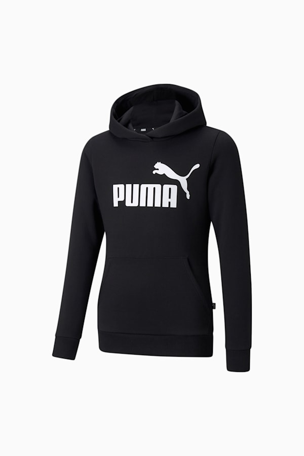 Essentials Logo Hoodie Youth, Puma Black, extralarge