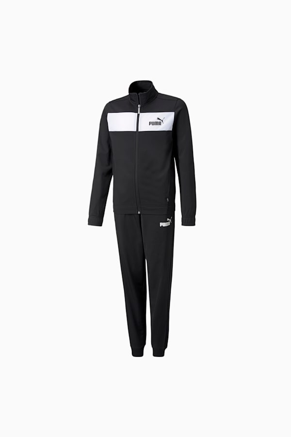 Polyester Tracksuit Youth, Puma Black, extralarge